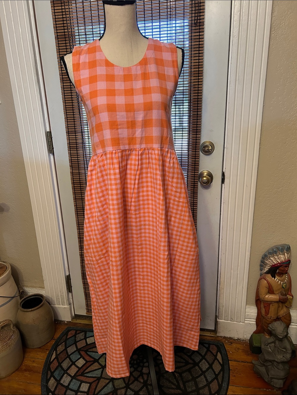 Mata Traders Lilah Dress Tangerine Mix 100% Cotton Size XS Never Worn